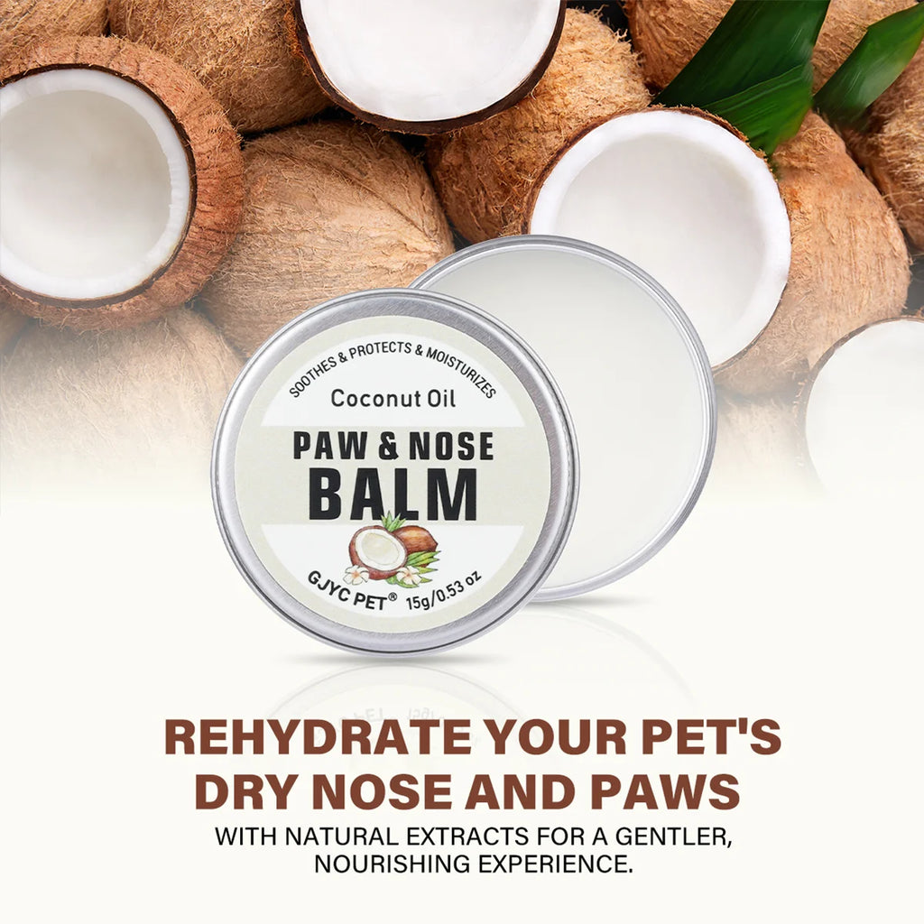 Coconut Scent Dog Nose and Paw Balm | Natural Pet Paw Cream for Cats Dogs | Paw Protector Moisturizer Cracked Feet Repair