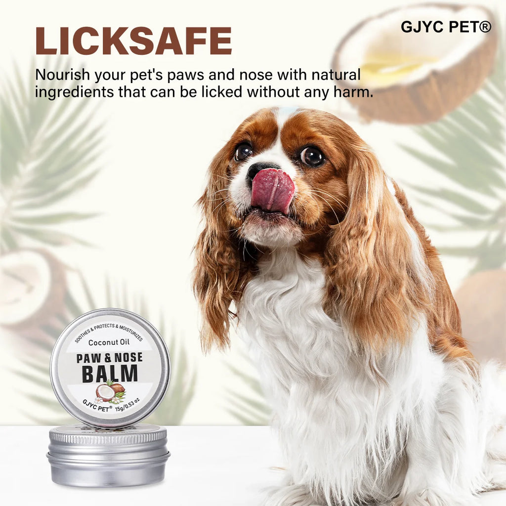 Coconut Scent Dog Nose and Paw Balm | Natural Pet Paw Cream for Cats Dogs | Paw Protector Moisturizer Cracked Feet Repair