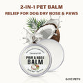Coconut Scent Dog Nose and Paw Balm | Natural Pet Paw Cream for Cats Dogs | Paw Protector Moisturizer Cracked Feet Repair