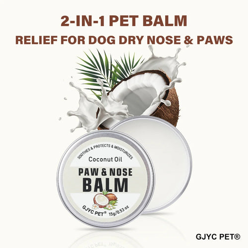 Coconut Scent Dog Nose and Paw Balm | Natural Pet Paw Cream for Cats Dogs | Paw Protector Moisturizer Cracked Feet Repair